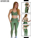 Conjunto Legging VBN - Canelado ( Verde Pistache ).