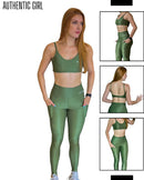 Conjunto Legging VBN - Canelado ( Verde Pistache ).