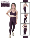 Conjunto Legging VBN - Canelado ( Uva ).