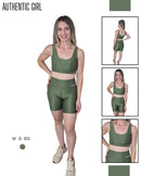 Conjunto Short VBN - Canelado (Verde Pistache).
